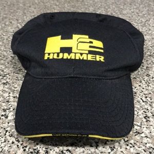 H2 Hummer yellow black adjustable back Hat